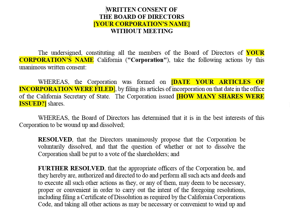 Dissolve Your California Corporation Today Axis Legal Counsel